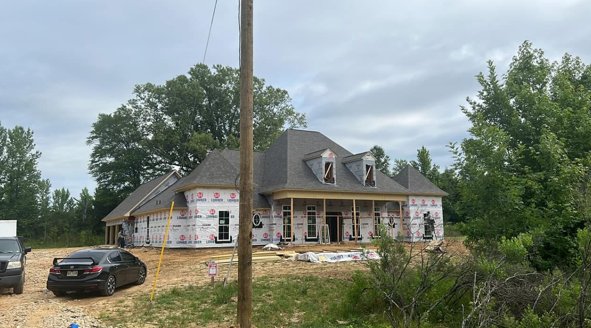 Large custom home under construction
